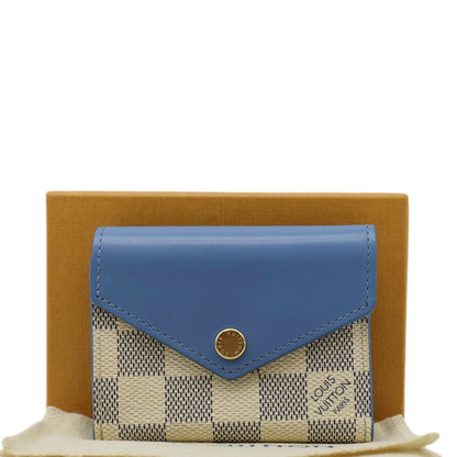 LOUIS VUITTON Zoe Damier Azur Wallet Light Blue