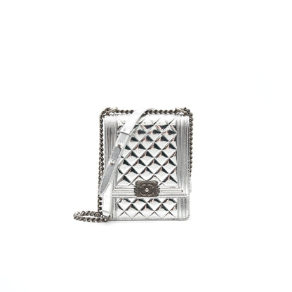Chanel Boy Chanel Leboy Silver with Ruthenium Hardware