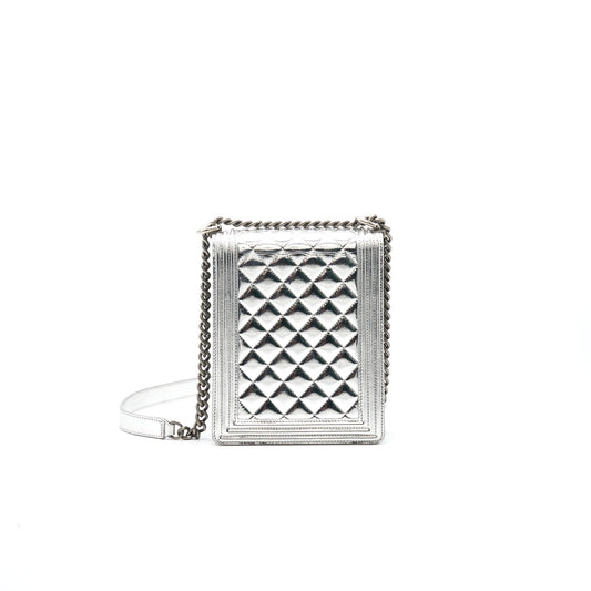 Chanel Boy Chanel Leboy Silver with Ruthenium Hardware