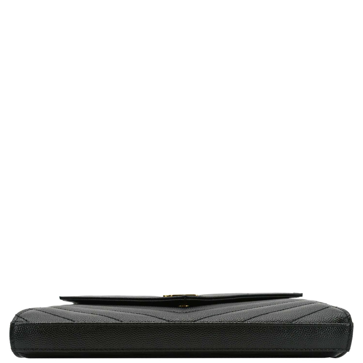 YVES SAINT LAURENT Cassandre Chain Wallet Leather Crossbody Bag Black