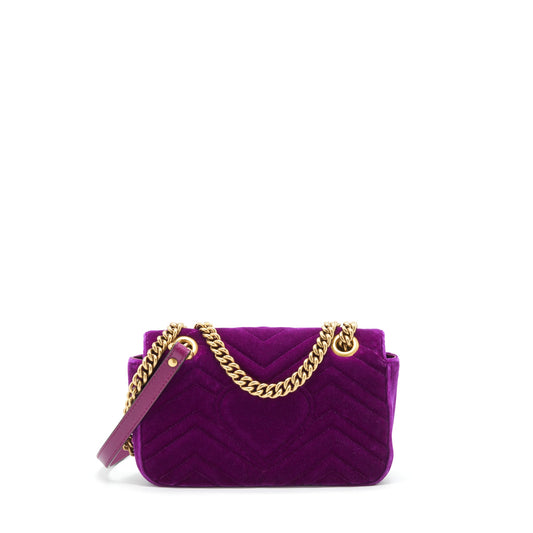 Gucci Mini Marmont Bag Velvet Purple
