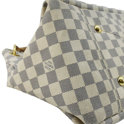 LOUIS VUITTON Artsy MM Damier Azur Hobo Bag White