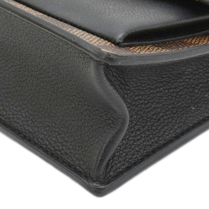LOUIS VUITTON Vavin PM Damier Ebene Chain Crossbody Bag Black