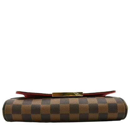 LOUIS VUITTON Favorite PM Damier Ebene Crossbody Bag Brown