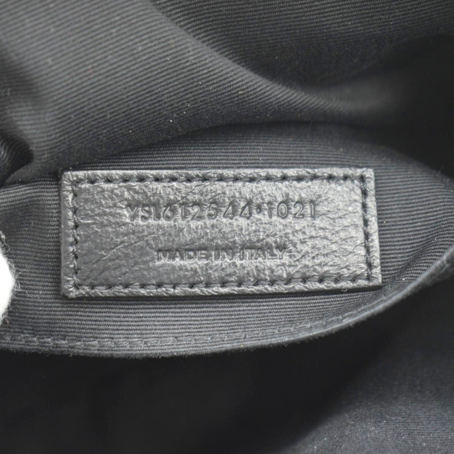 YVES SAINT LAURENT Lou Chevron Leather Camera Crossbody Bag Black