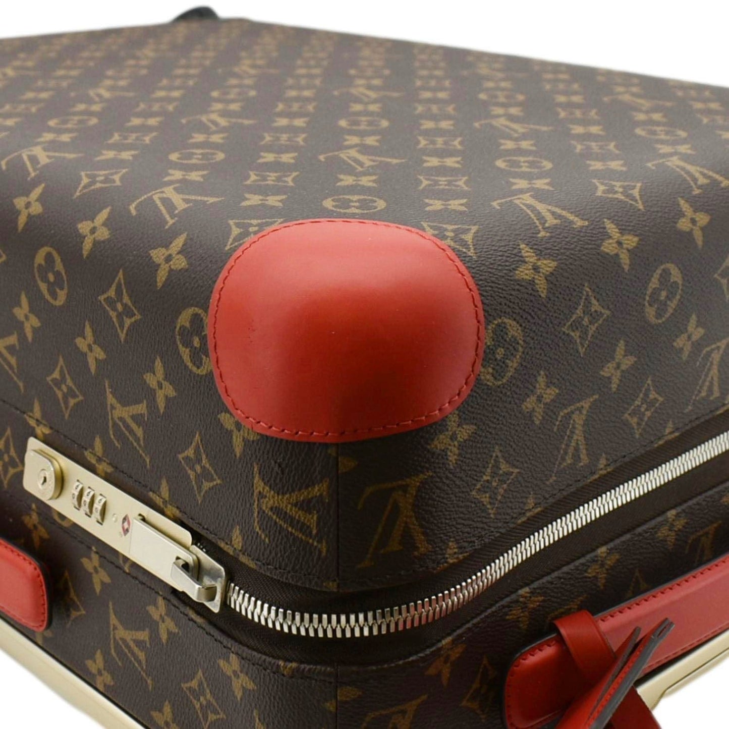 LOUIS VUITTON Horizon 55 Monogram Canvas Travel Bag Coquelicot Red