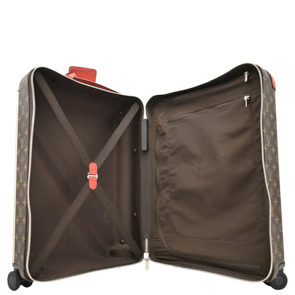 LOUIS VUITTON Horizon 55 Monogram Canvas Travel Bag Coquelicot Red