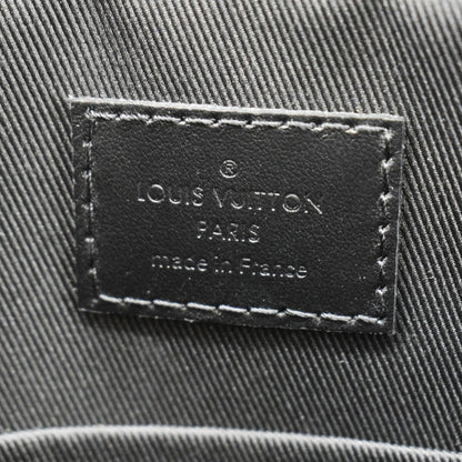 LOUIS VUITTON Duo Messenger Shadow Monogram Leather Crossbody Bag Black
