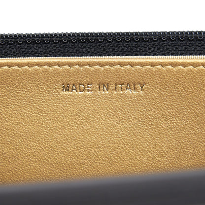 Chanel Lambskin Quilted CC Pearl Crush Wallet on Chain Black
