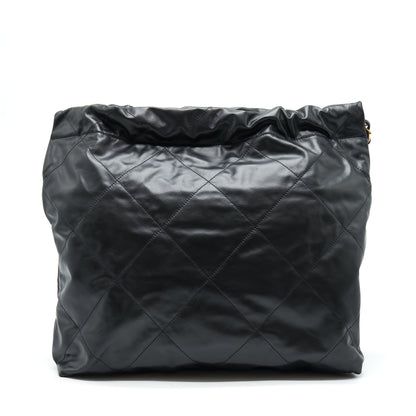 Chanel 22 Handbag Shiny Calfskin Black