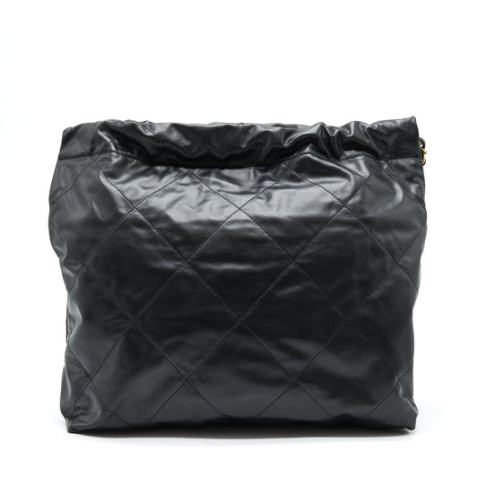 Chanel 22 Handbag Shiny Calfskin Black