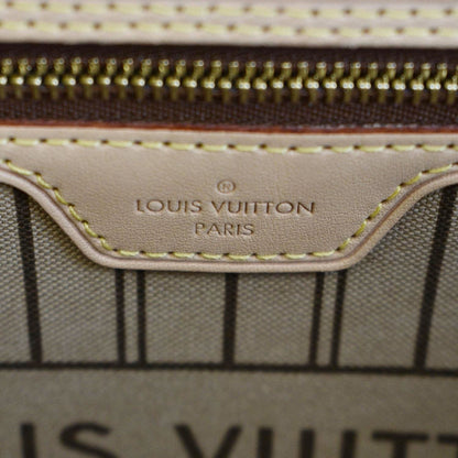 LOUIS VUITTON Neverfull MM Monogram Canvas Tote Bag Brown