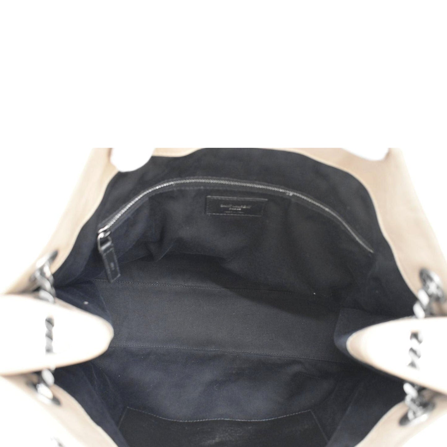 YVES SAINT LAURENT Niki Shopping Leather Tote Bag Brown