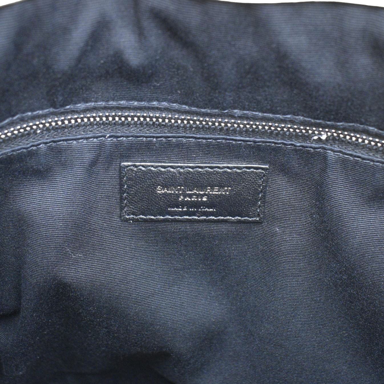 YVES SAINT LAURENT Niki Shopping Leather Tote Bag Brown