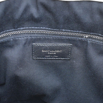 YVES SAINT LAURENT Niki Shopping Leather Tote Bag Brown