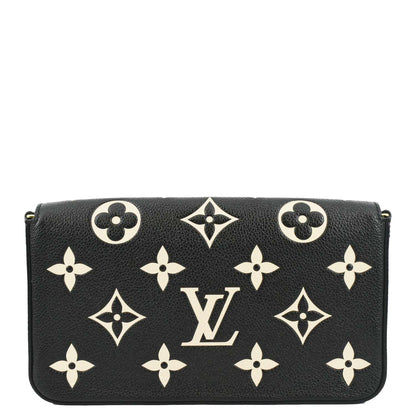 LOUIS VUITTON Felicie Pochette Monogram Empreinte Crossbody Bag Bicolor