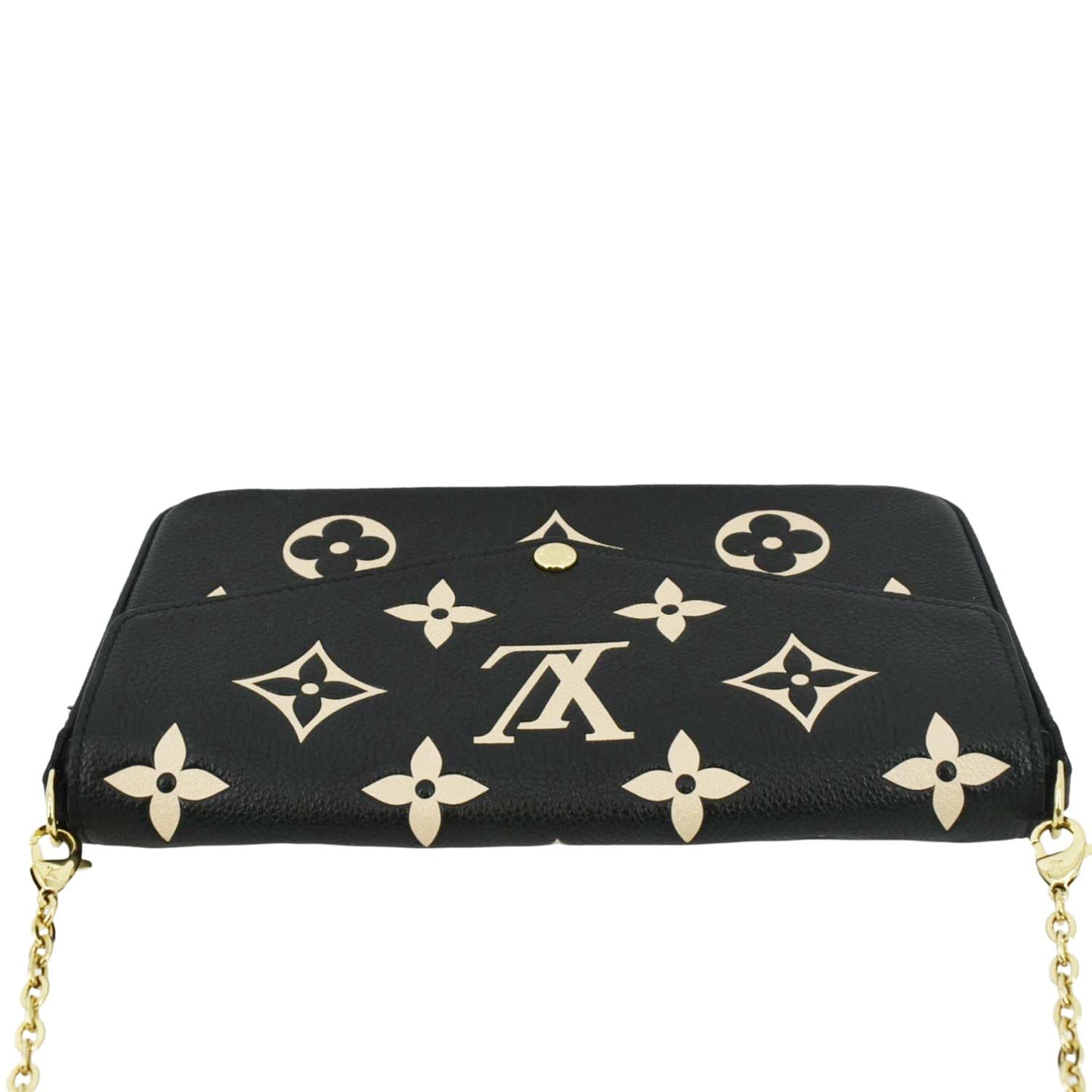 LOUIS VUITTON Felicie Pochette Monogram Empreinte Crossbody Bag Bicolor