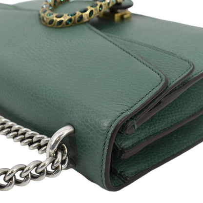 GUCCI Dionysus Small Leather Shoulder Bag Emerald Green 400249