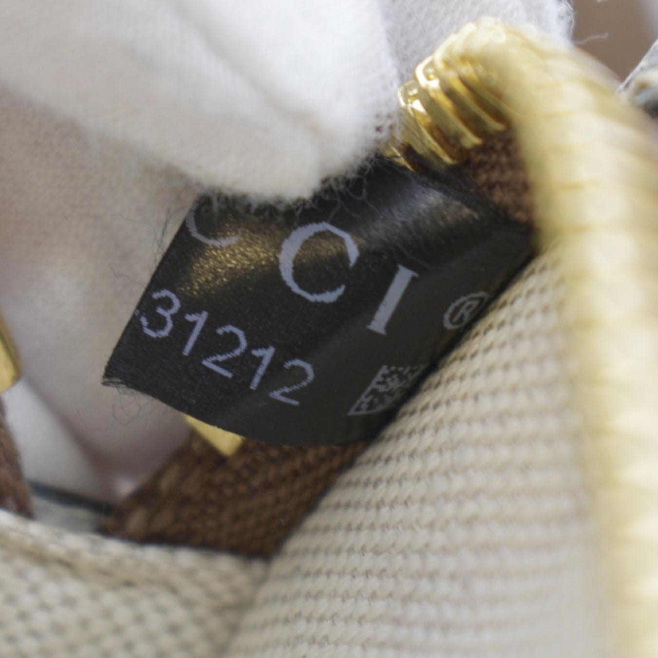 GUCCI Interlocking G Supreme Canvas Belt Bag Beige 682933