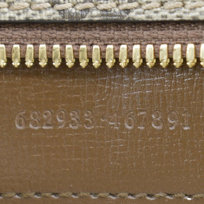 GUCCI Interlocking G Supreme Canvas Belt Bag Beige 682933