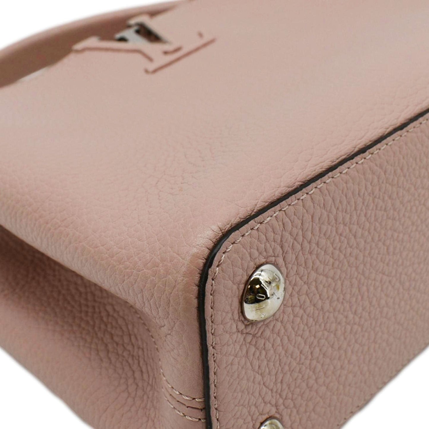 LOUIS VUITTON Capucines BB Taurillon Leather Shoulder Bag Baby Pink