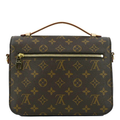 LOUIS VUITTON Metis Pochette Monogram Canvas Crossbody Bag Brown