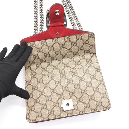 Gucci Dionysus GG Supreme Mini Bag with Red