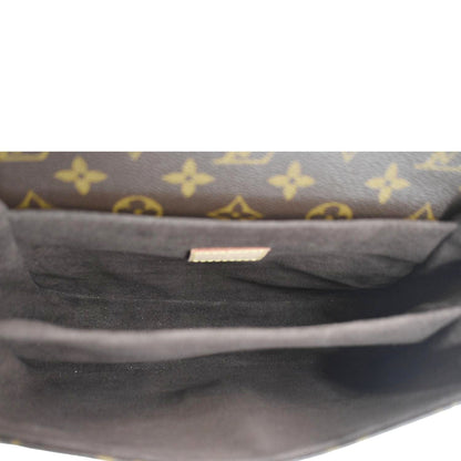 LOUIS VUITTON Metis Pochette Monogram Canvas Crossbody Bag Brown