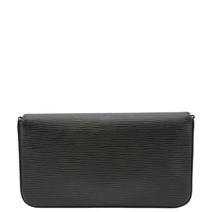 LOUIS VUITTON Felicie Epi Leather Pochette Crossbody Bag Black