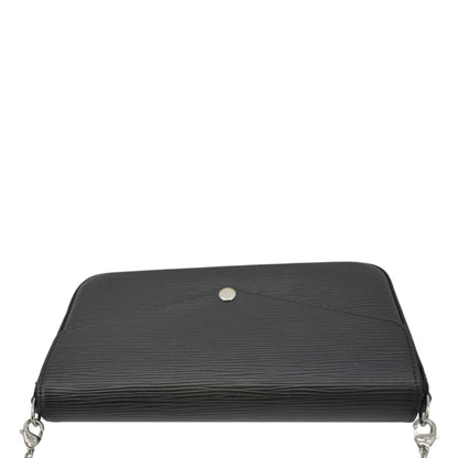 LOUIS VUITTON Felicie Epi Leather Pochette Crossbody Bag Black