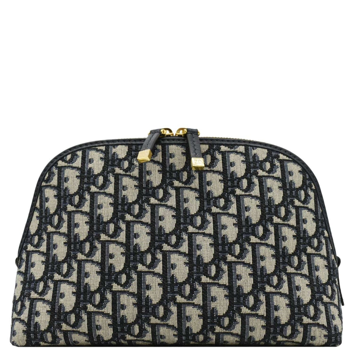 CHRISTIAN DIOR 30 Montaigne Aphrodite Oblique Jacquard Pouch Navy Blue