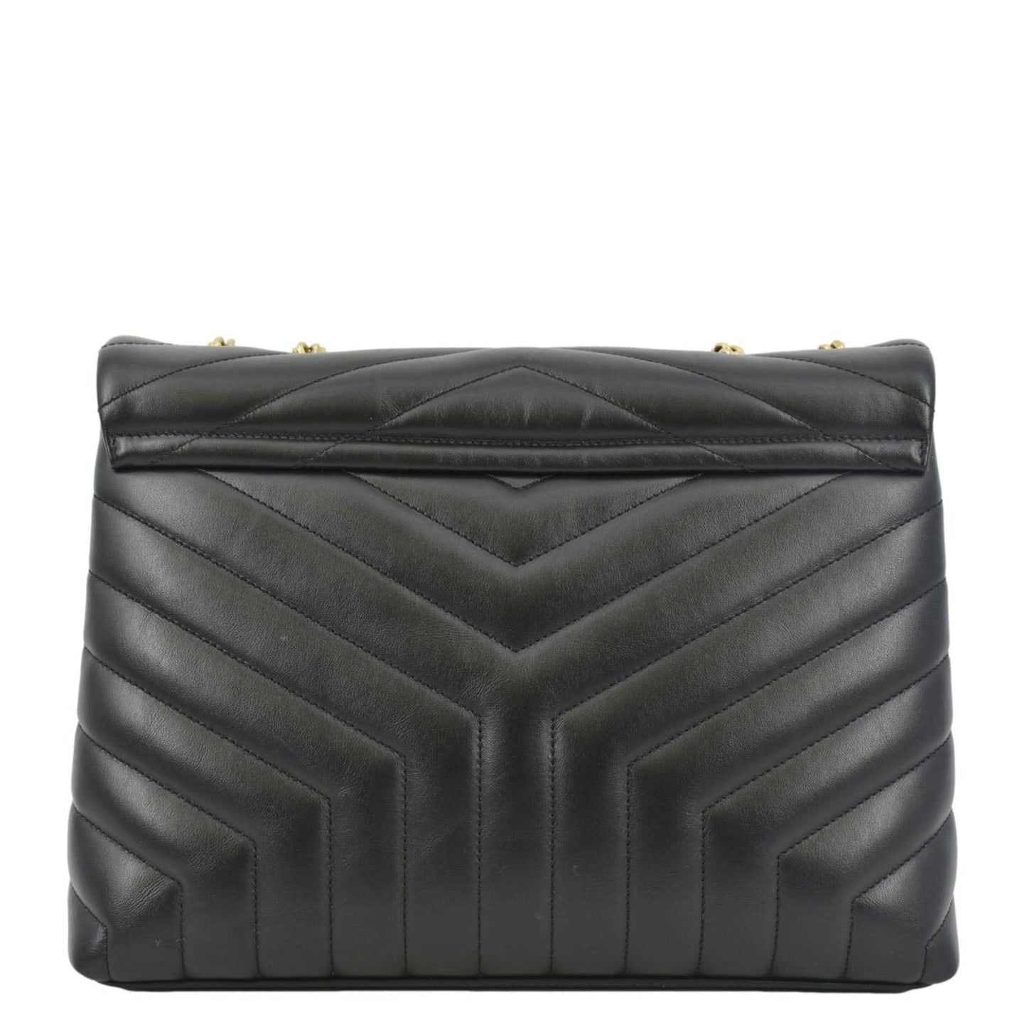 YVES SAINT LAURENT Loulou Medium Quilted Leather Crossbody Bag Black