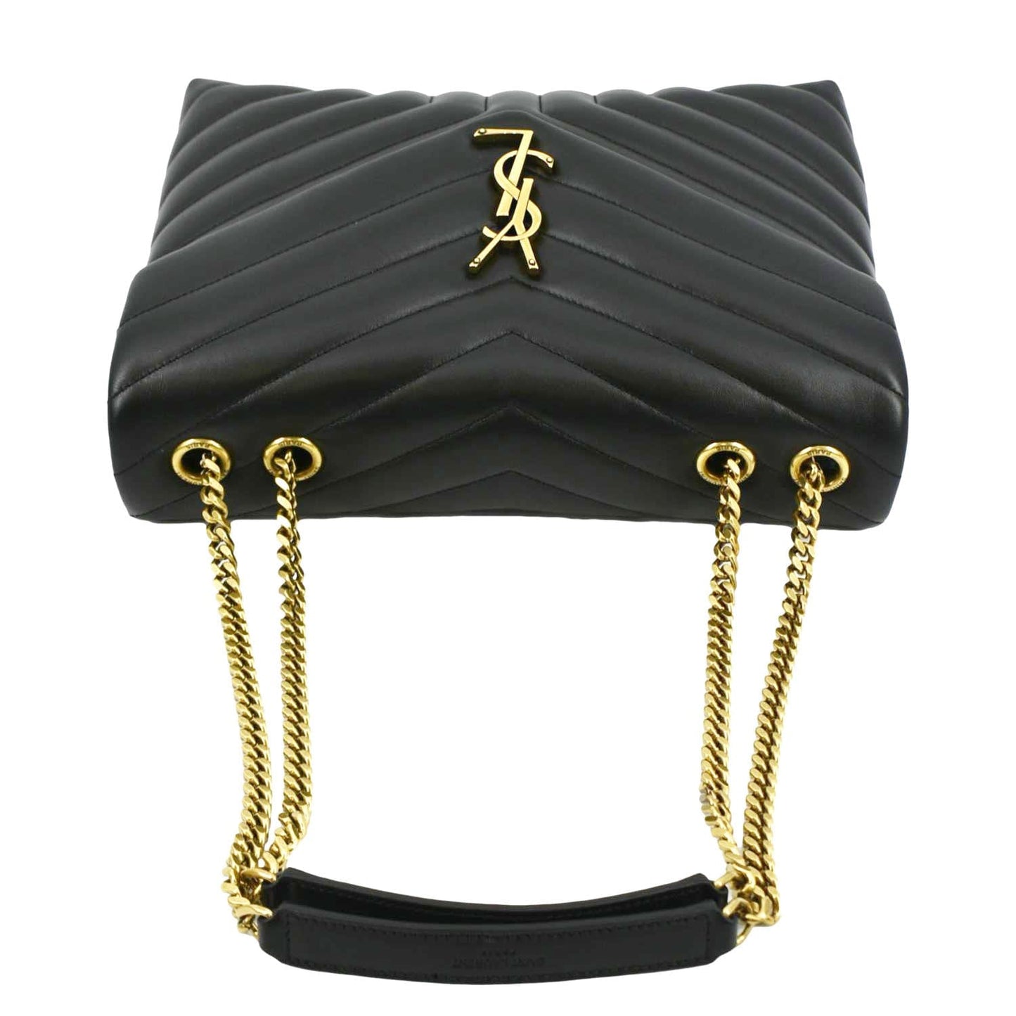 YVES SAINT LAURENT Loulou Medium Quilted Leather Crossbody Bag Black