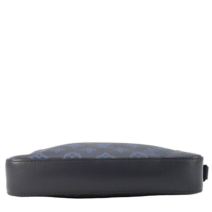LOUIS VUITTON Duo Monogram Shadow Leather Shoulder Navy Blue
