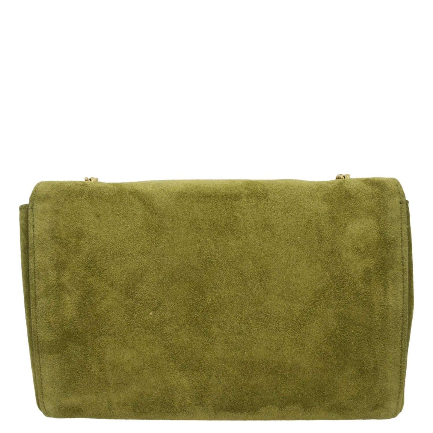 YVES SAINT LAURENT Kate Reversible Suede Shoulder Bag Grassy Green