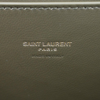 YVES SAINT LAURENT Kate Reversible Suede Shoulder Bag Grassy Green