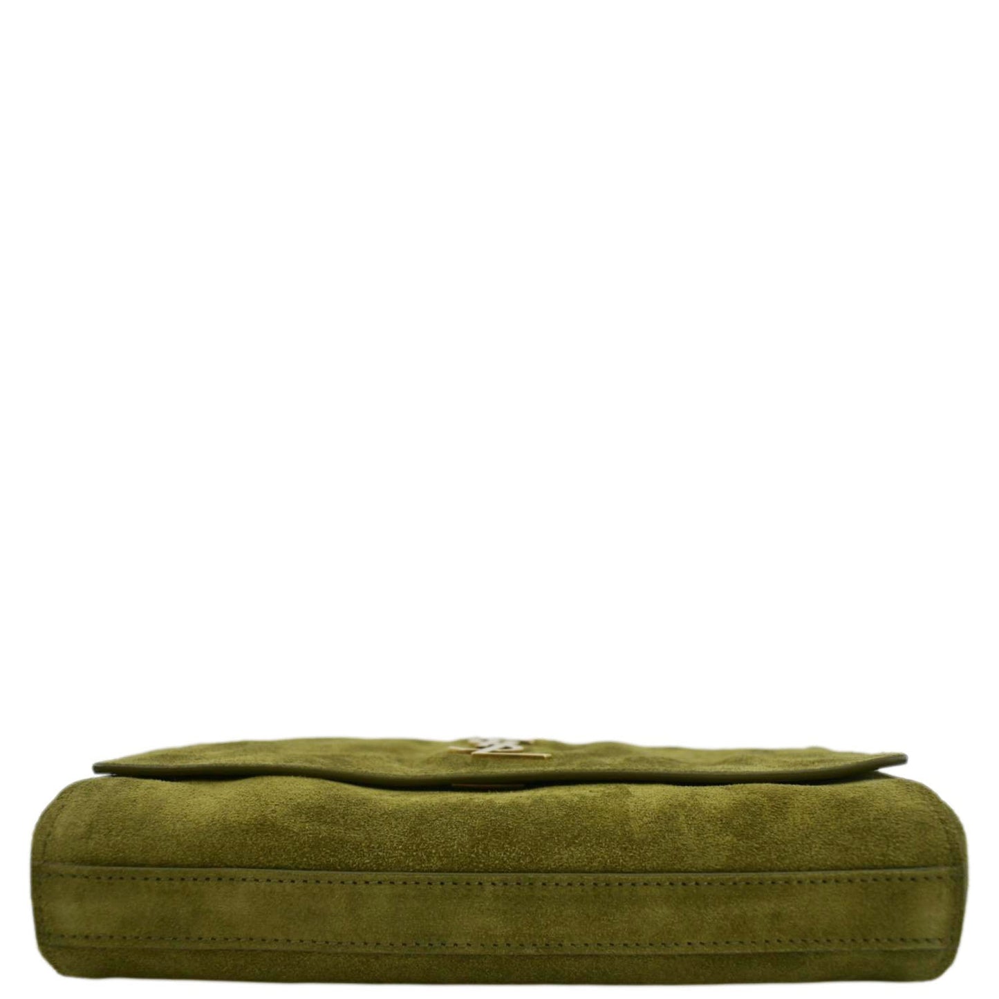 YVES SAINT LAURENT Kate Reversible Suede Shoulder Bag Grassy Green