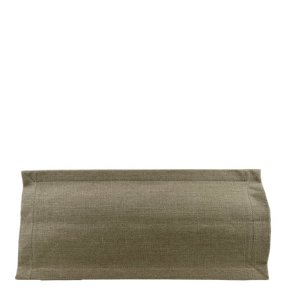 YVES SAINT LAURENT Rive Gauche Small Linen Leather Tote Griege