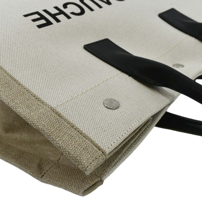 YVES SAINT LAURENT Rive Gauche Small Linen Leather Tote Griege