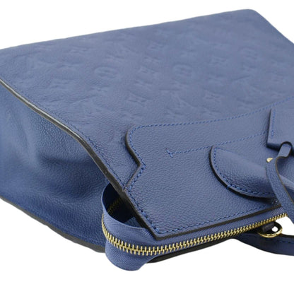 LOUIS VUITTON Pont Neuf MM Empreinte Leather Tote Shoulder Bag Blue