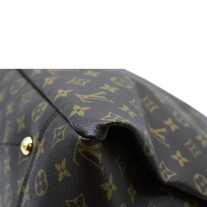 LOUIS VUITTON Artsy MM Monogram Canvas Hobo Bag Brown