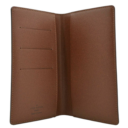 LOUIS VUITTON Pocket Agenda Cover Monogram Canvas Bifold Wallet Brown