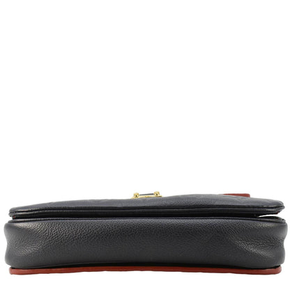 LOUIS VUITTON Metis Pochette Empreinte Leather Crossbody Bag Navy Blue