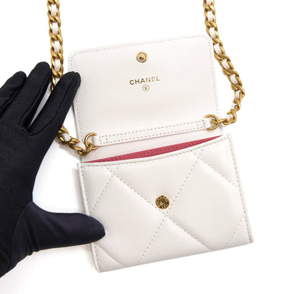 Chanel 19 Flap Coin Purse with Chain