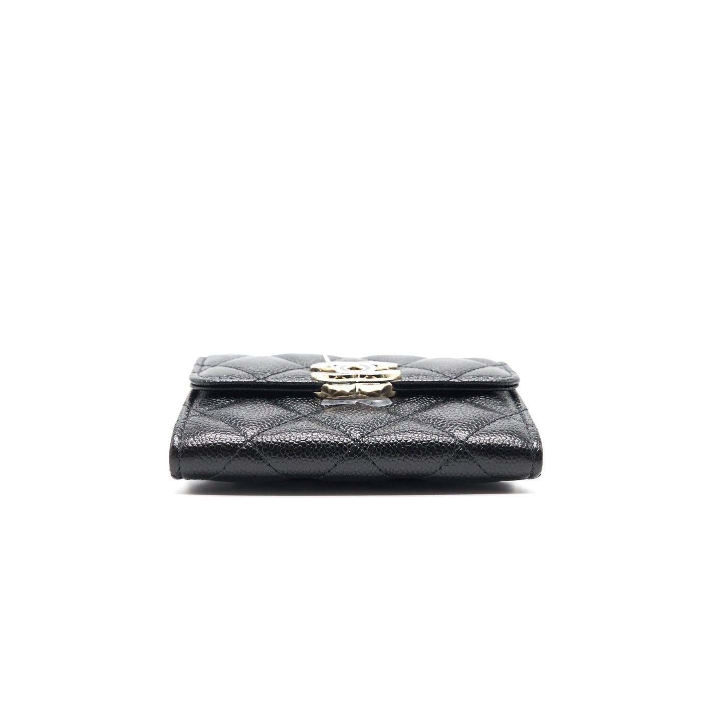 Chanel Caviar Small Flap Wallet With Chain
