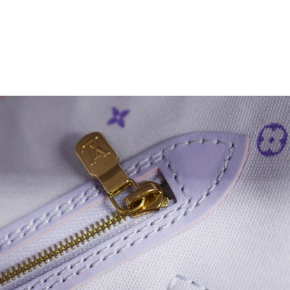 LOUIS VUITTON Neverfull MM Monogram Giant Canvas Tote Bag Sunrise Pastel