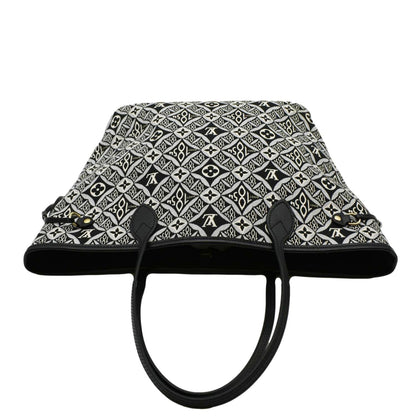 LOUIS VUITTON Since 1854 Neverfull MM Jacquard Shoulder Bag Black