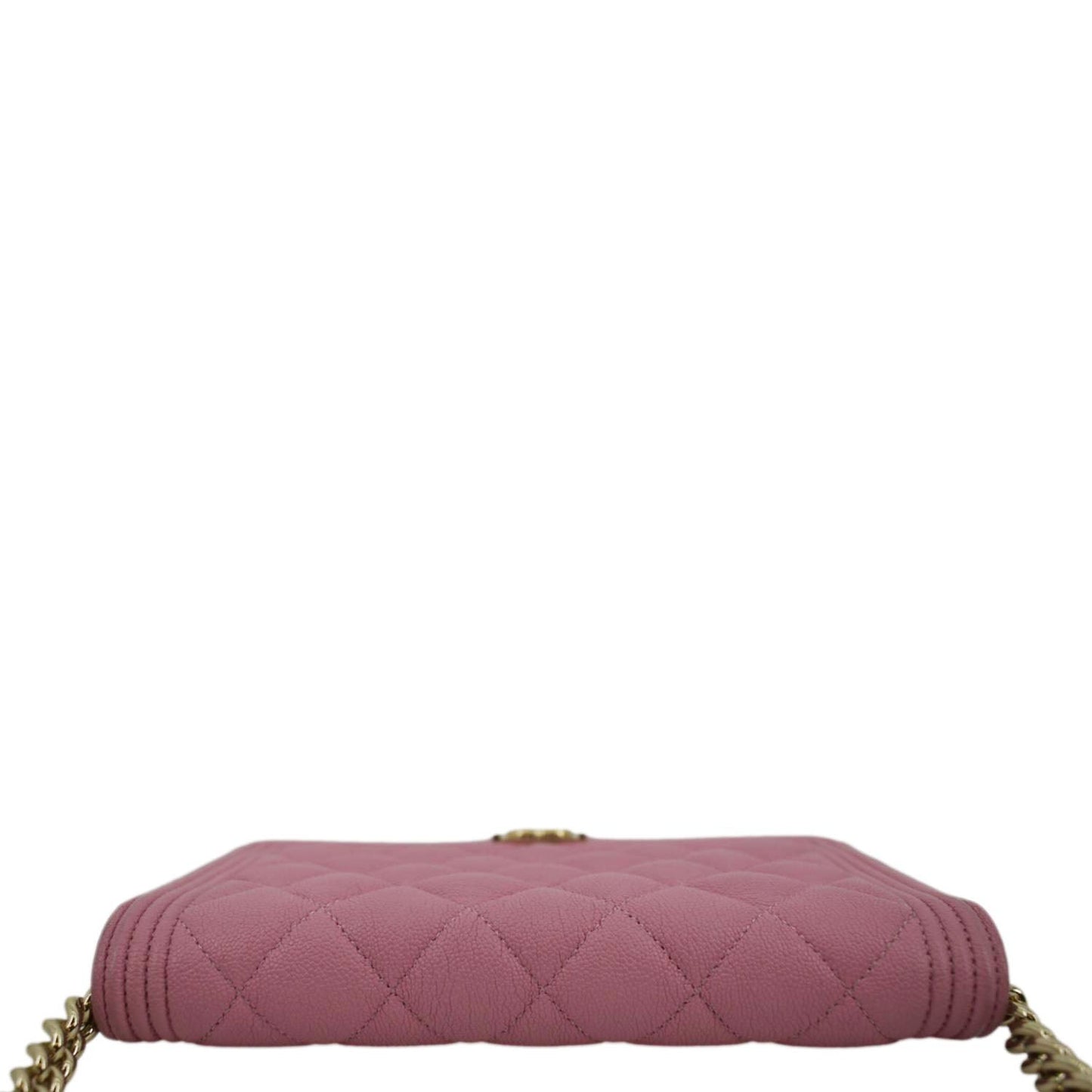 CHANEL Boy Flap Quilted Leather Shoulder Bag Pink