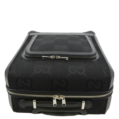 GUCCI Small Cabin Trolley Jumbo GG Supreme Canvas Travel Bag Black 451003