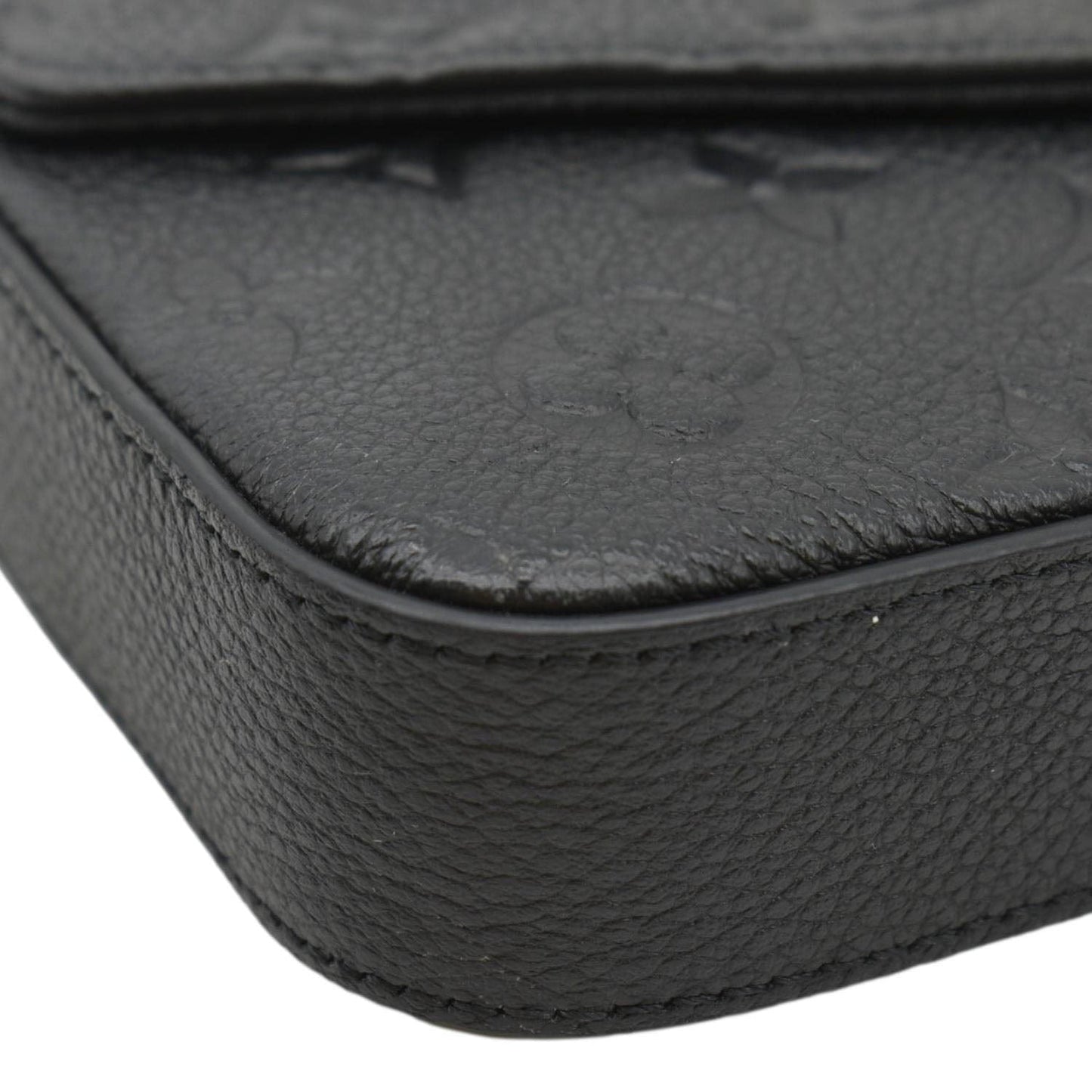 LOUIS VUITTON Felicie Monogram Empreinte Pochette Shoulder Bag Black